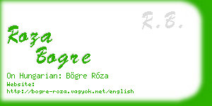 roza bogre business card